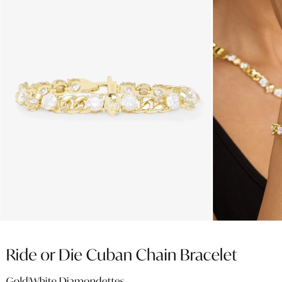 NWT Melinda , Maria, Gold and White Diamondettes Bracelet - Picture 1 of 3